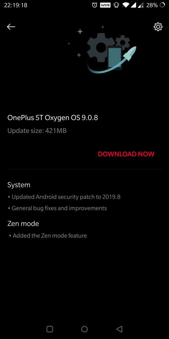 Oxygen OS 9.0.8 for oneplus 5 and 5t ota downloads